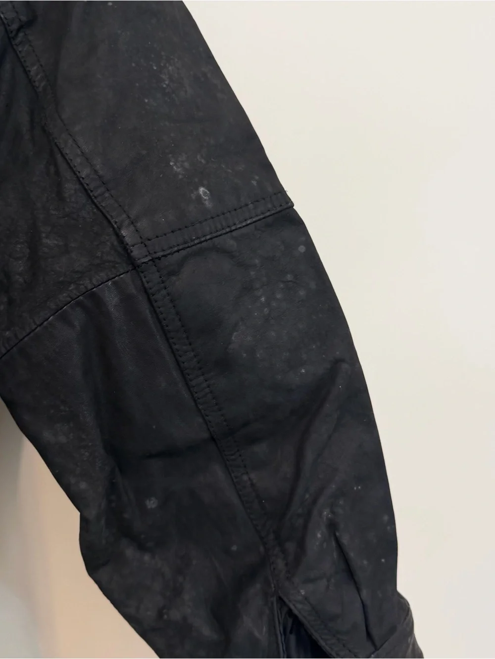 Vintage Wilsons Suede & Leather Asymmetrical Snap Genuine Leather Moto Jacket